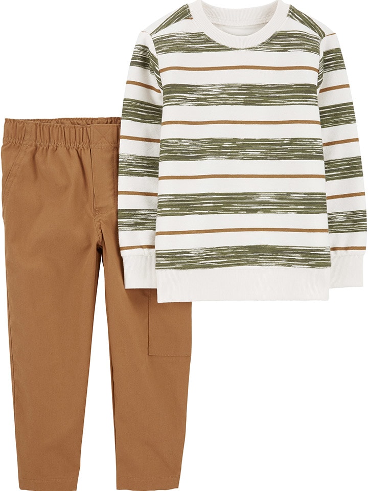 carter's 2tlg. Outfit in Weiß/ Hellbraun günstig kaufen