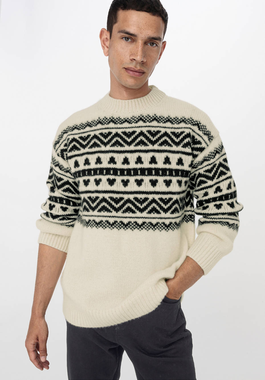 Pullover aus mongolischer Merinowolle mit Alpaka
