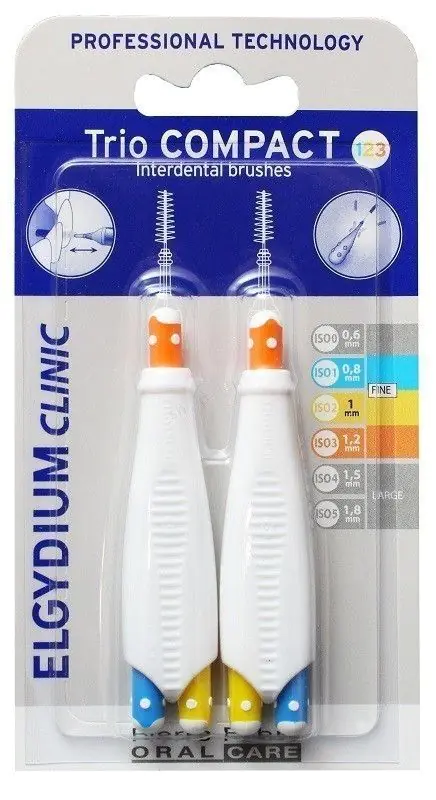 Elgydium Clinic Trio Compact 123 Μεσοδόντια Βουρτσάκια Μεσαίου Μείγματος
