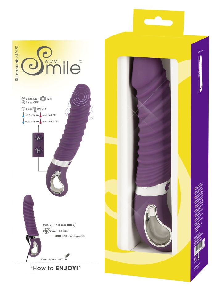 Sweet Smile Vibrator Warming Soft Vibrator in lila günstig kaufen 23,5