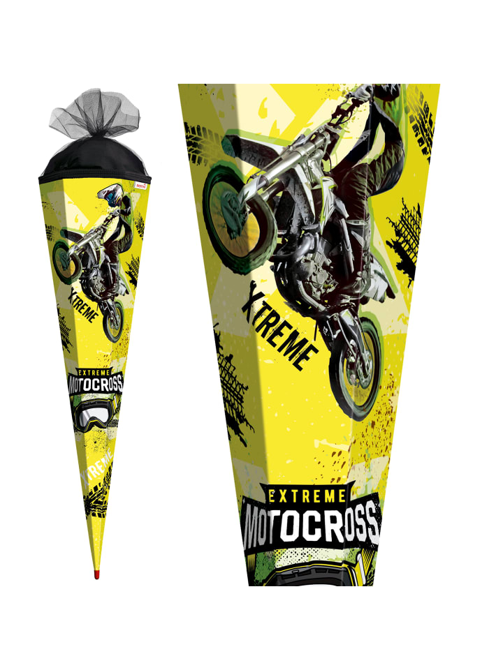 ROTH Schultüte groß Extreme Motocross 85 cm in Gelb günstig kaufen onesize