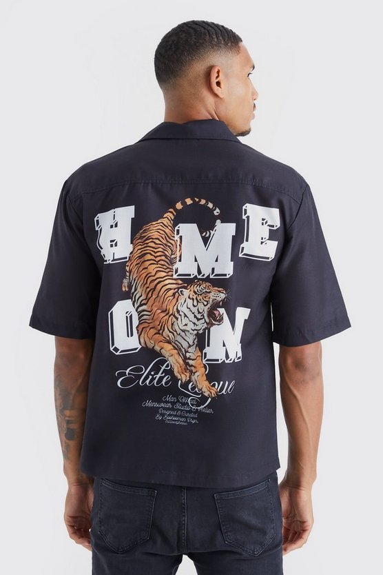 Tall Hemd mit Tiger-Print