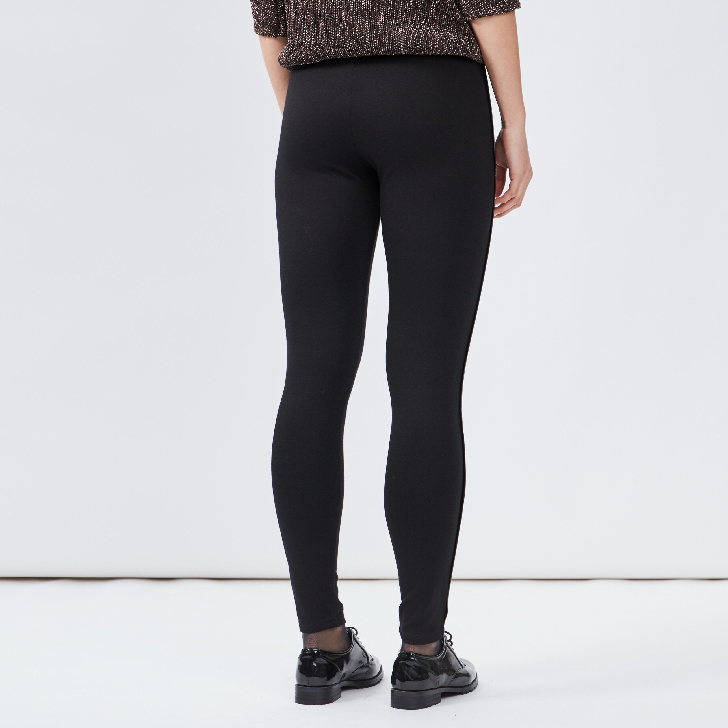 Pantalon legging skinny poche zippée noir femme | La Halle