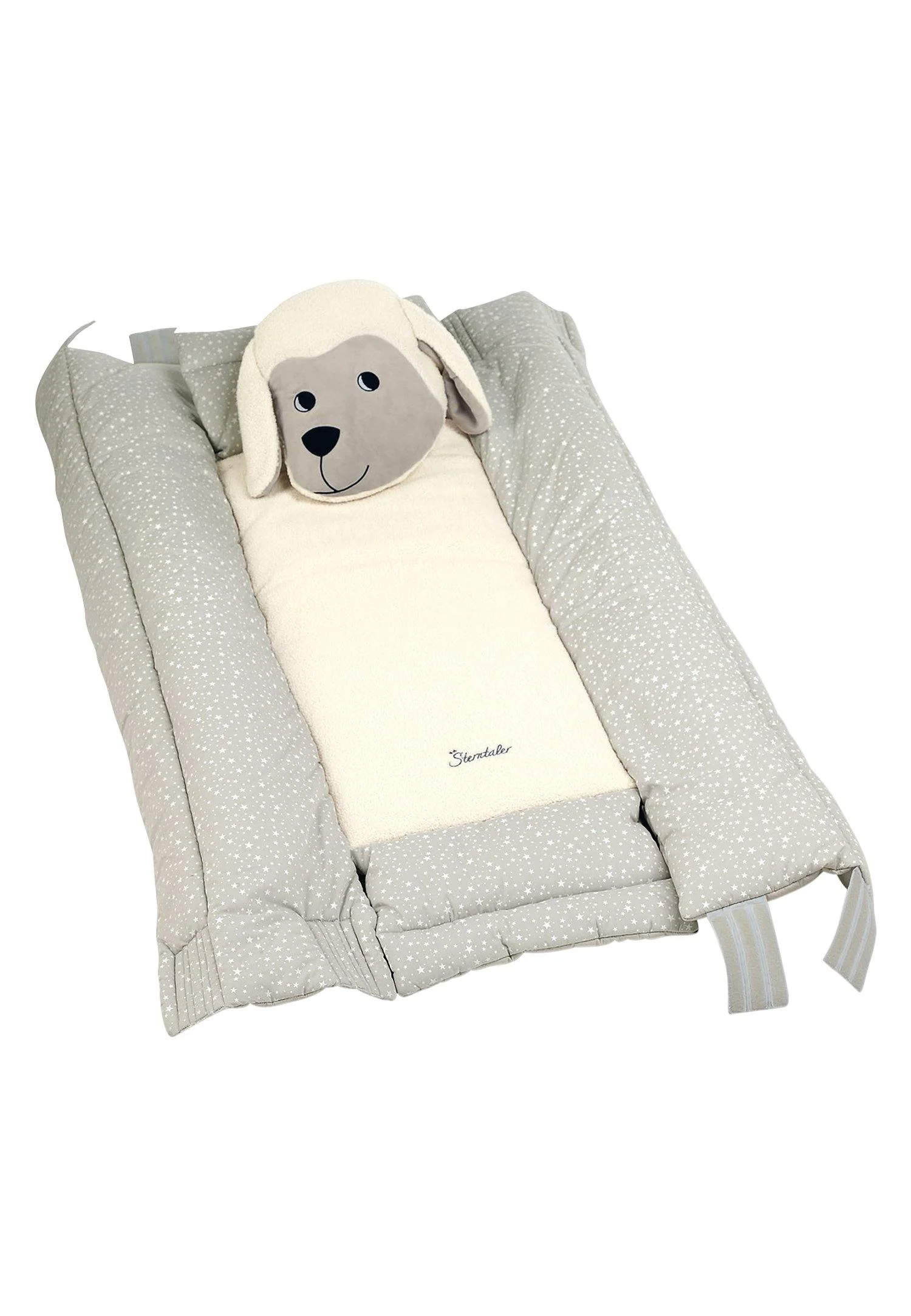 Babynest Schaf Stanley in Ecru und Grau