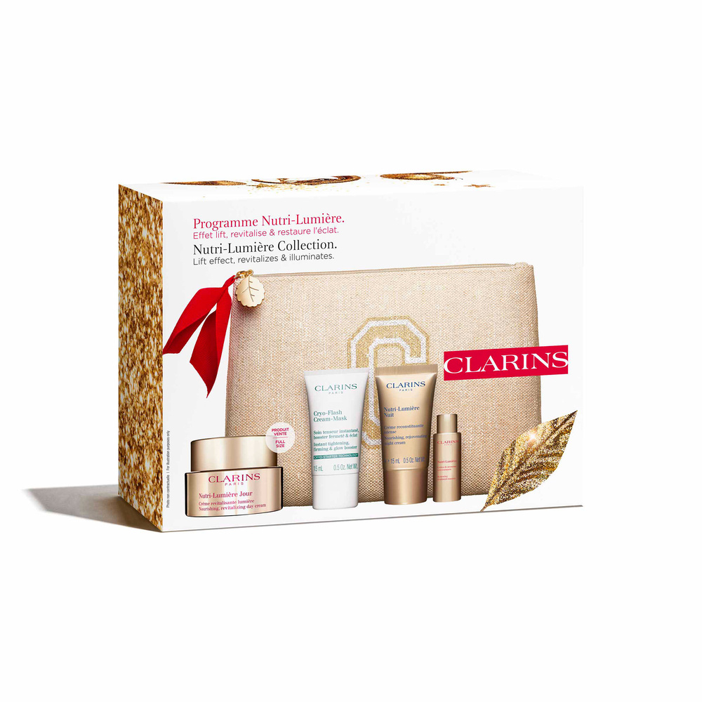 Clarins Coffret Nutri-Lumière Jour - Mes essentiels nutrition & vitalité Coffret Noël Soin visage anti-âge, anti-rides dès 60ans