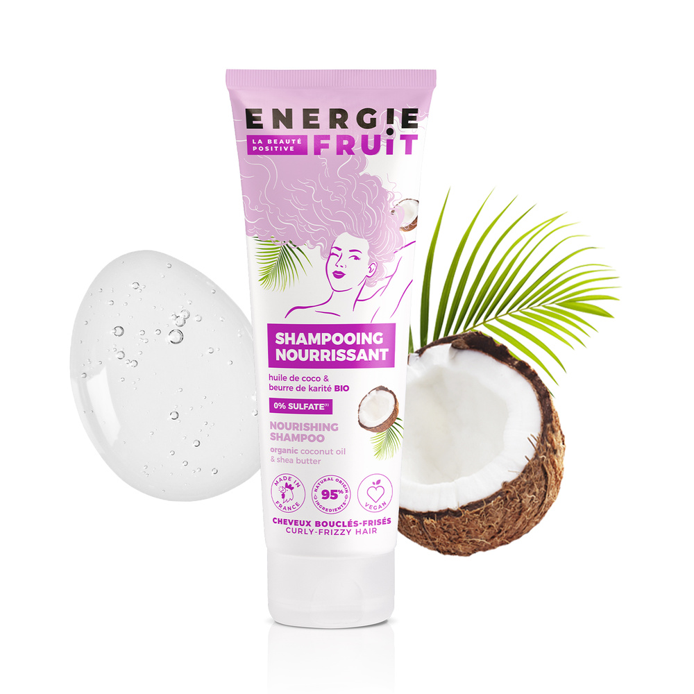energie fruit COCO & HUILE DE KARITÉ BIO |  CHEVEUX FRISÉS Shampooing Sans Sulfates