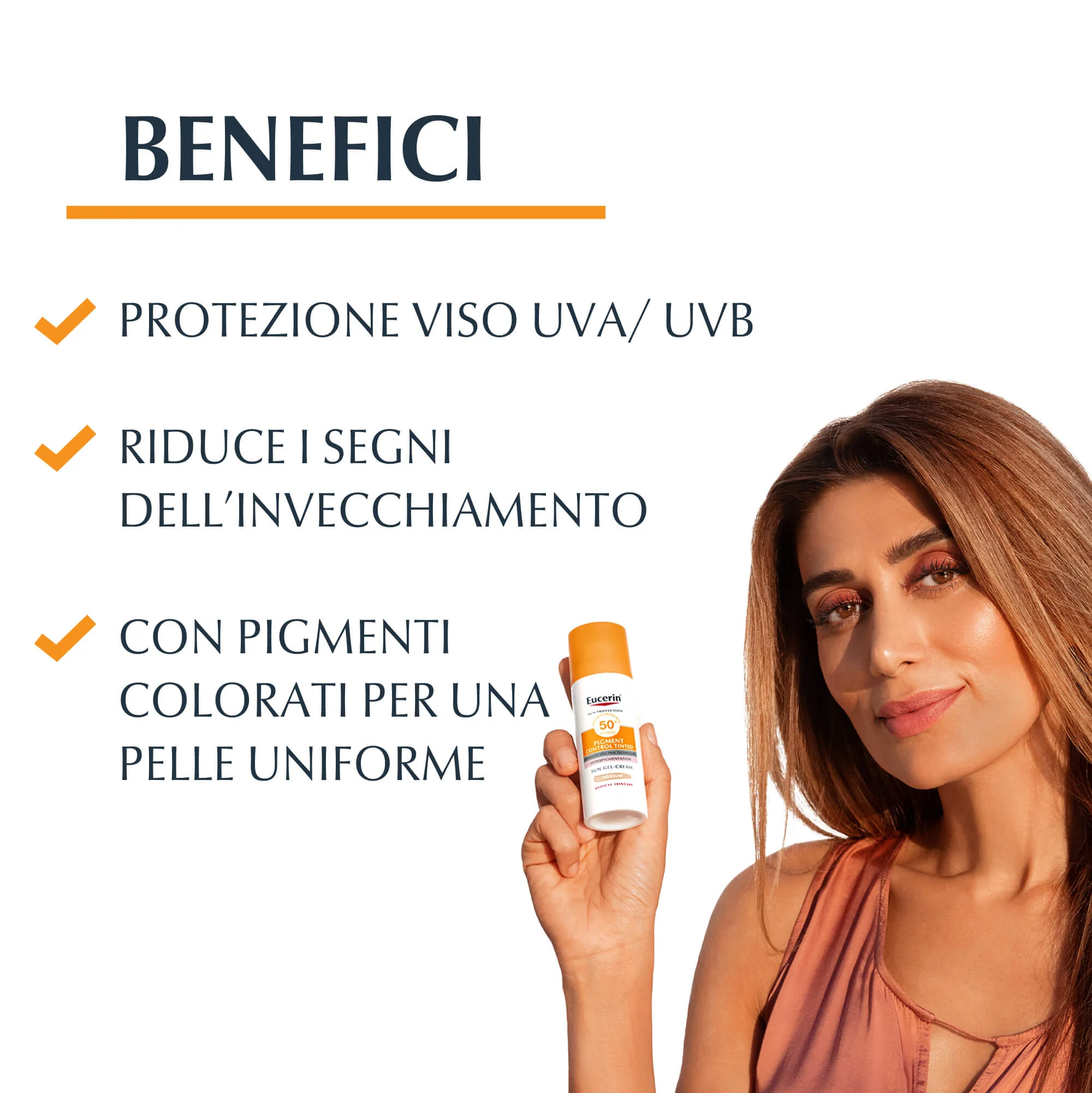 Solbeskyttelse Photoaging Control Tinted Face Sun Gel-Creme SPF50+ - Højbeskyttelses solcreme til ansigtet, Tonet antirynke ansigtscreme