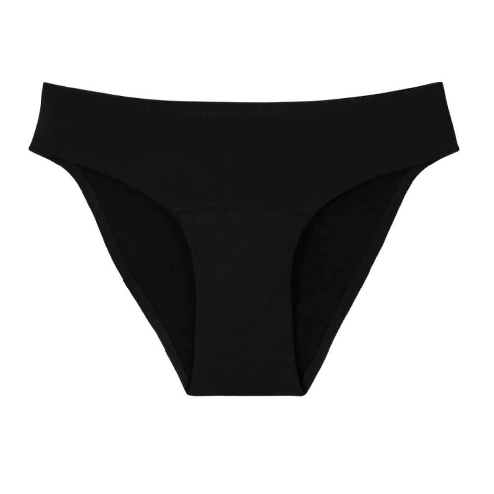 smoon lingerie Culotte menstruelle sans couture Flux moyen - NOIR