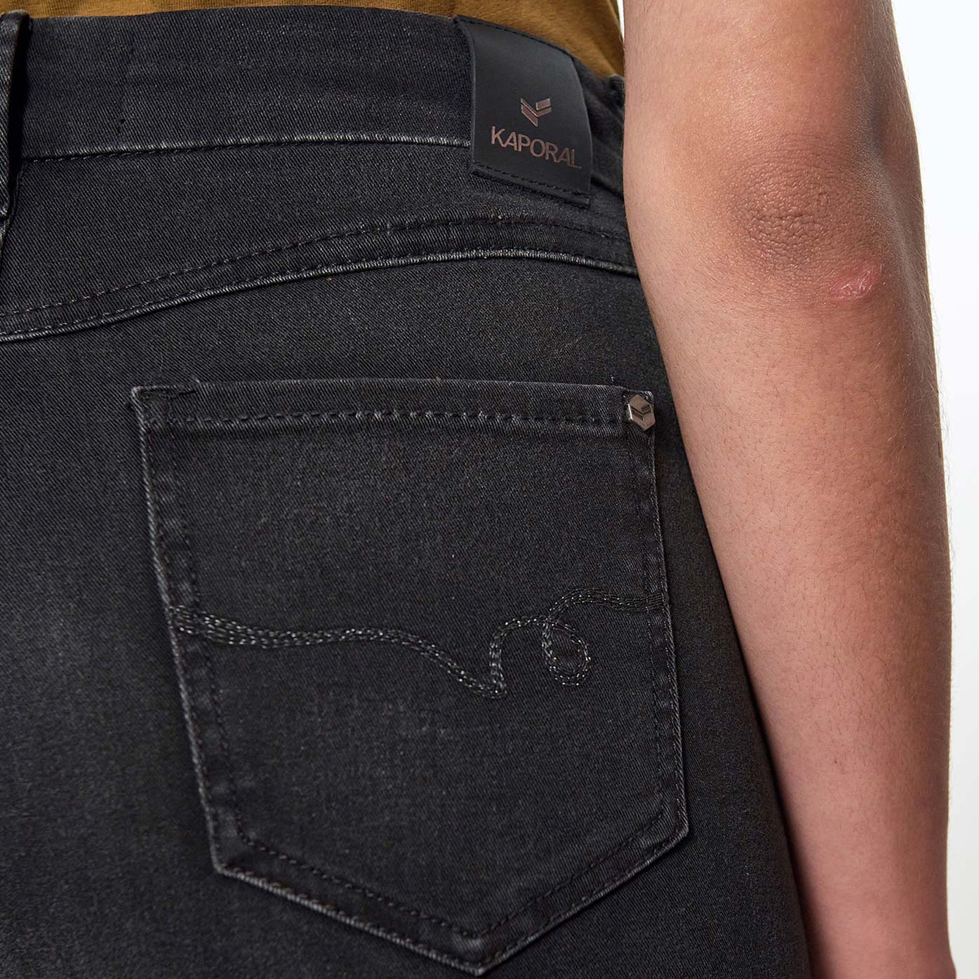 FIDEL  Jean demi-slim noir Femme