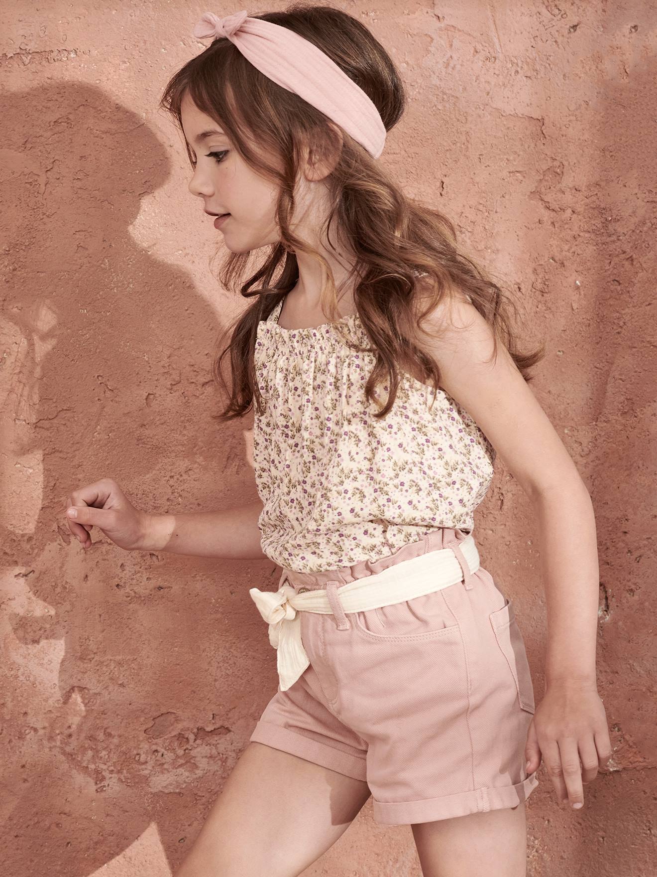 Vertbaudet Mädchen Top aus Musselin - beige