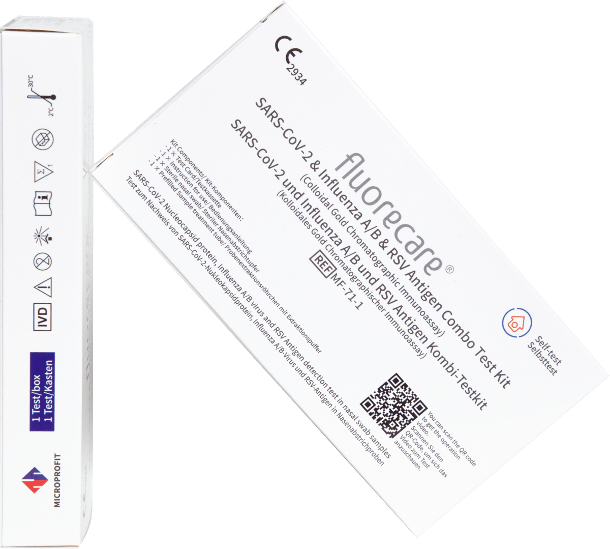 Kombitest SARS-CoV-2 & Influenza A/B & RSV Antigen Combo Test Kit, 1 St