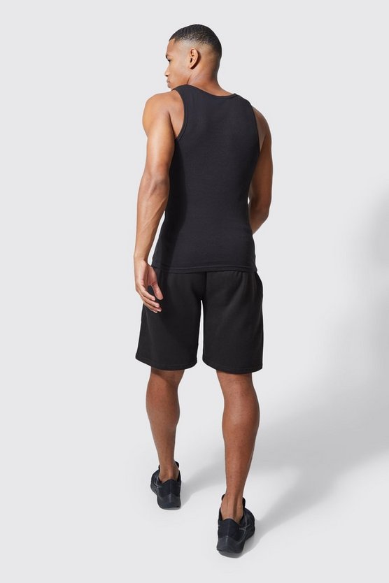 Man Active geripptes Muscle-Fit Gym Tanktop