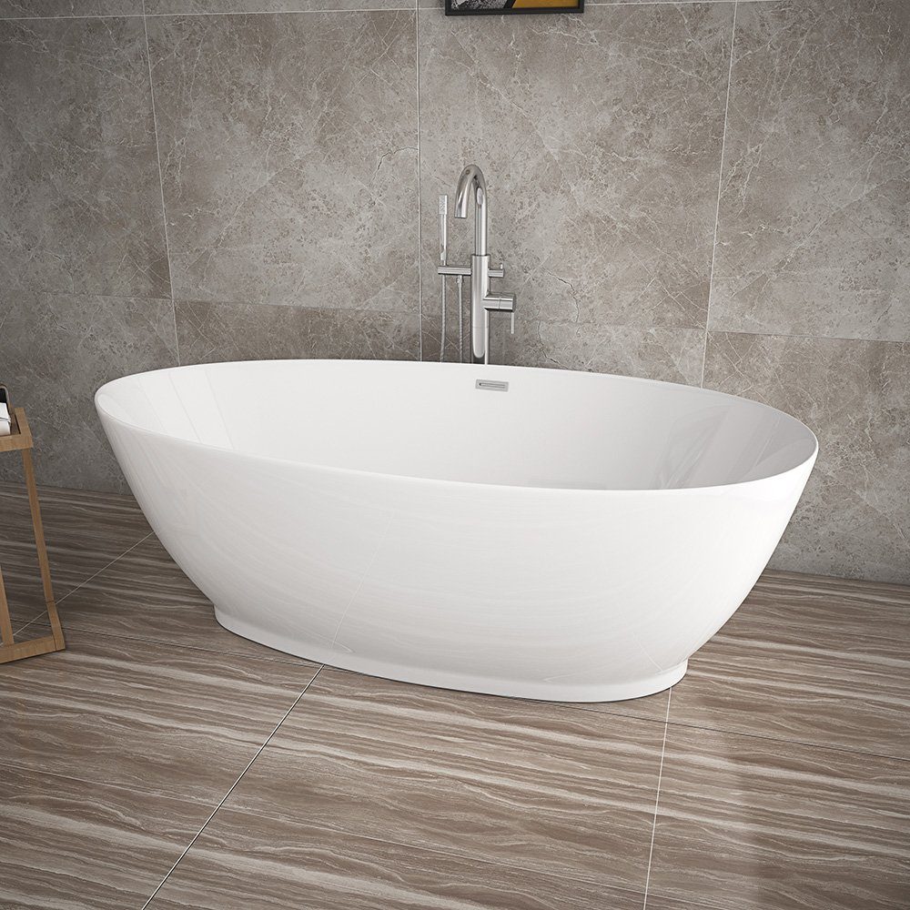 HOME DELUXE Badewanne Freistehende Badewanne DELIA, (1-tlg), 180 x 90 x 58 cm - Füllmenge: 270 Liter I Freistehende Badewanne Spa