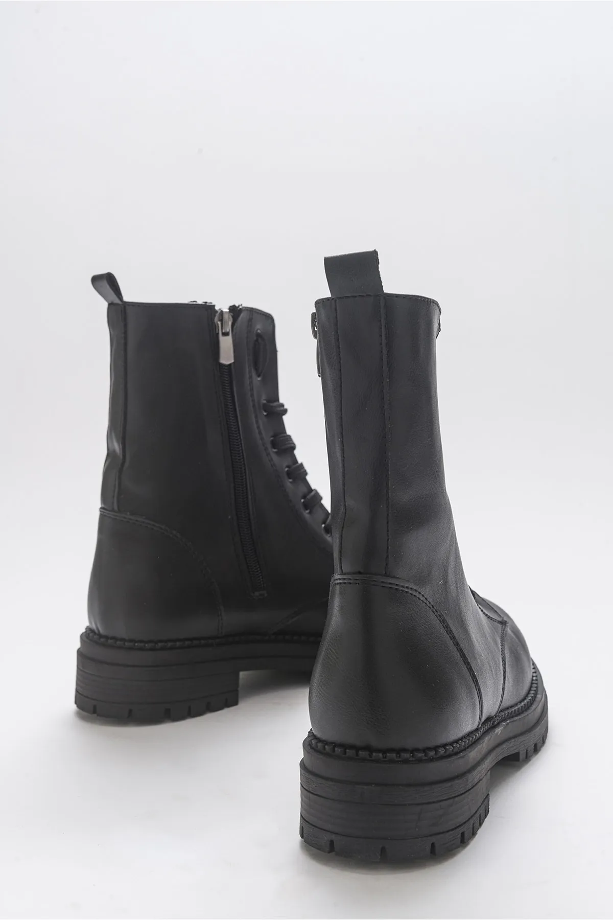 LuviShoes  Singa Black Skin Damenstiefel
