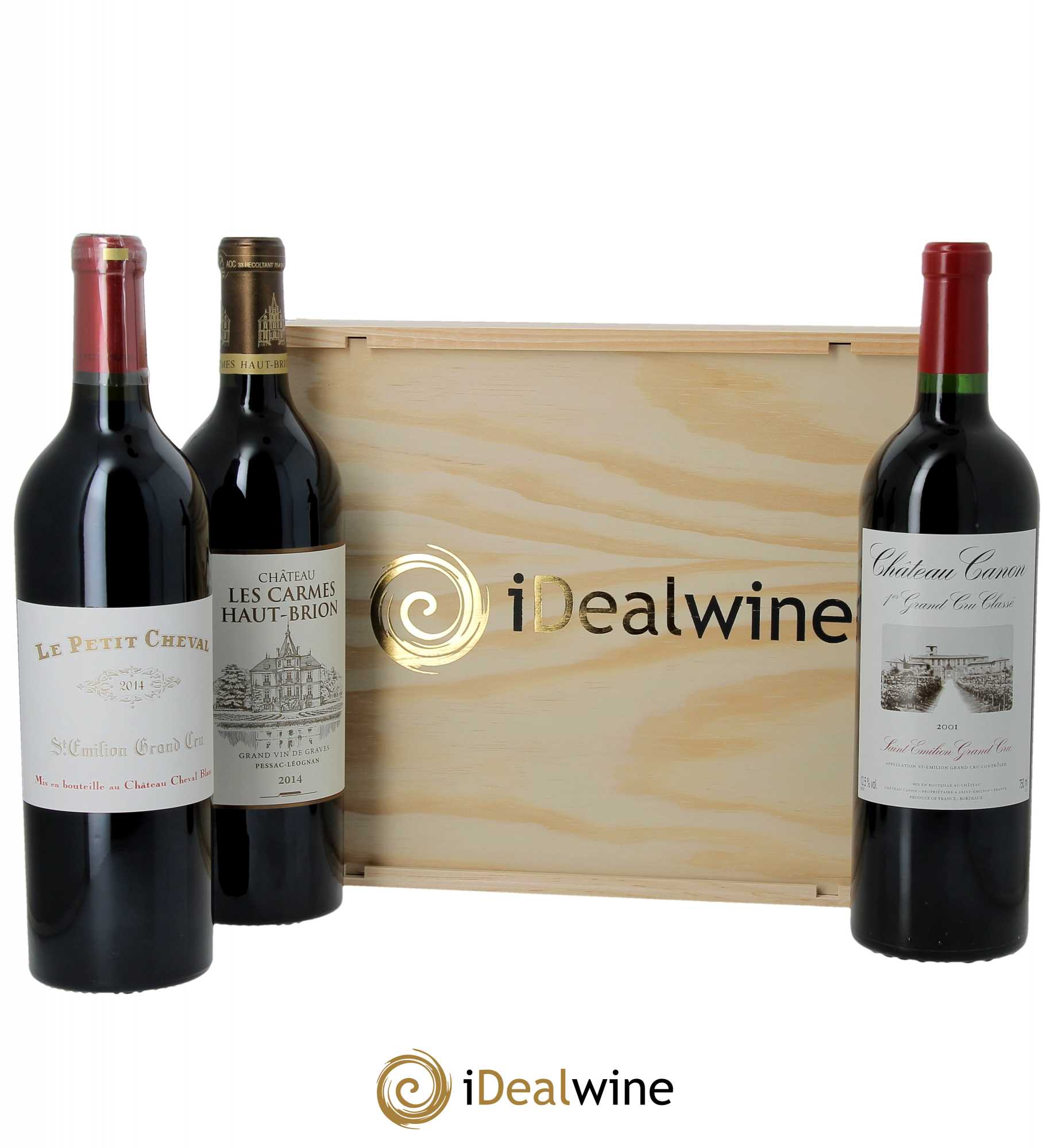 Coffret (wooden case) - Bordeaux Rouge (3bts) iDealwine   - Lot de 3 Bouteilles