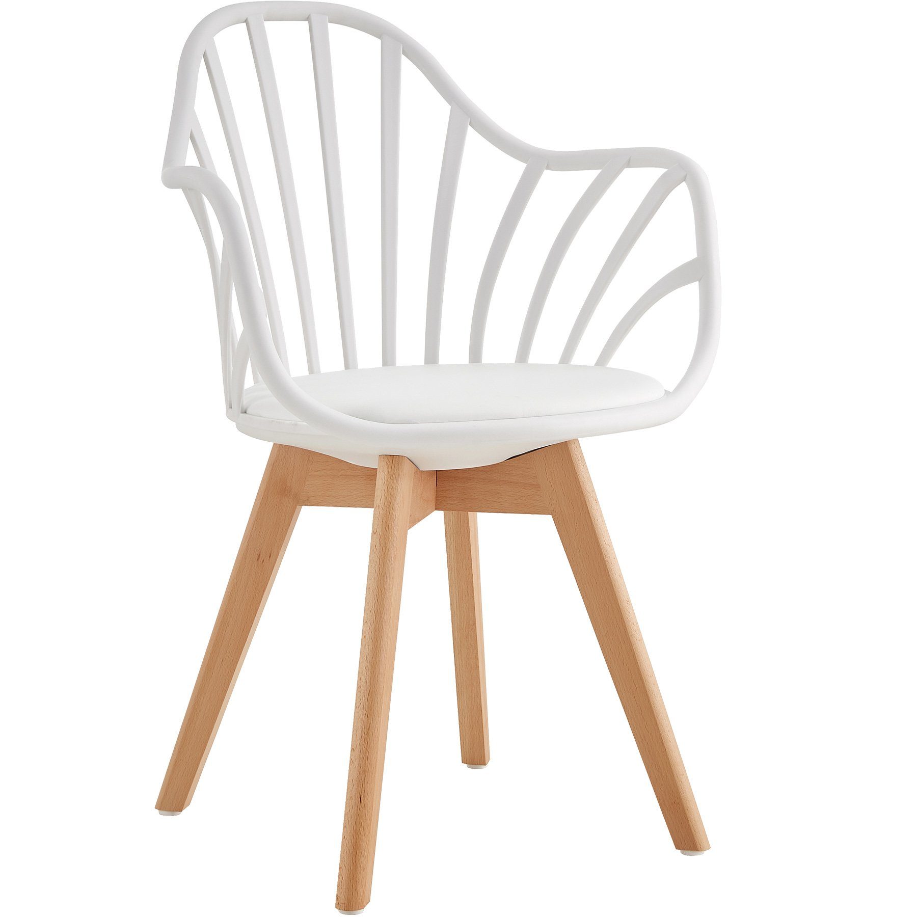 TRISENS Esszimmerstuhl Adele (1 - 4er Pack, 1 St), Küchenstuhl mit der gepolsterten Sitzfläche Gartenstuhl in Lederoptik