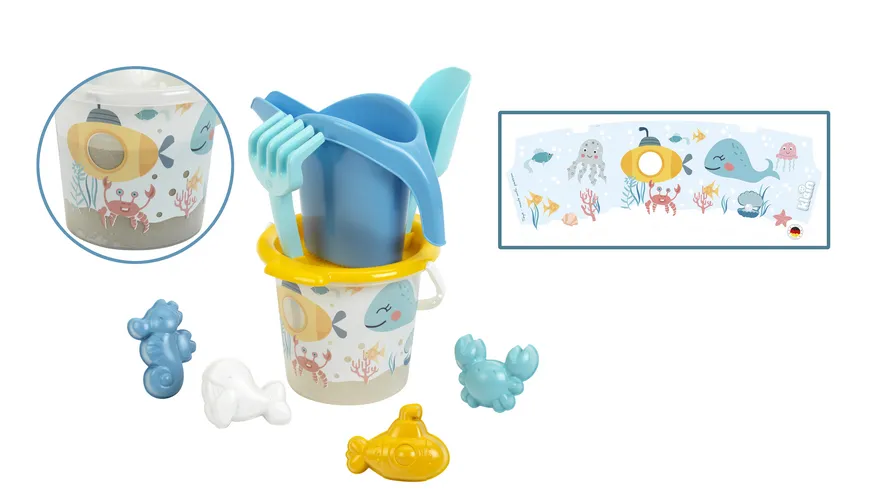 Theo Klein Little Foot - Sandeimer Set - Wasserwelt, 2 L., Kunststoff recycelt