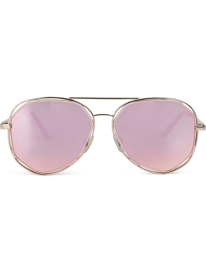 styleBREAKER Sonnenbrille in Gold / Pink verspiegelt günstig kaufen onesize