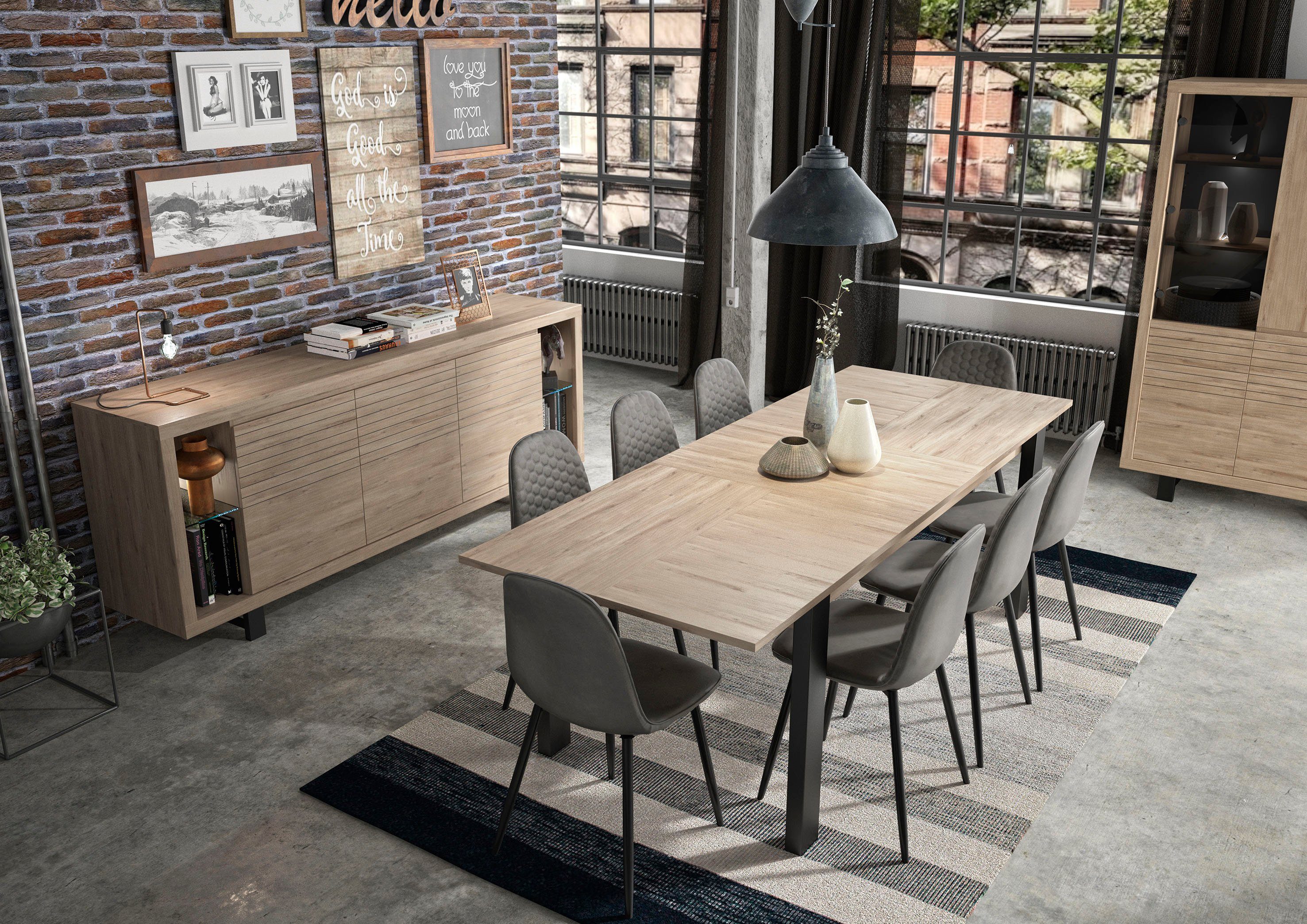 Gami Anrichte Clay, mit dekorativen 3D-Elementen