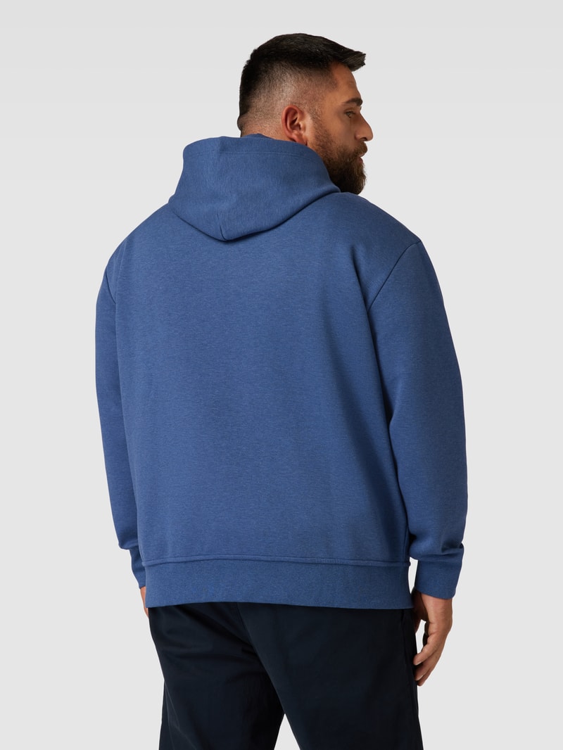 PLUS SIZE Sweatjacke mit Kapuze in blau meliert