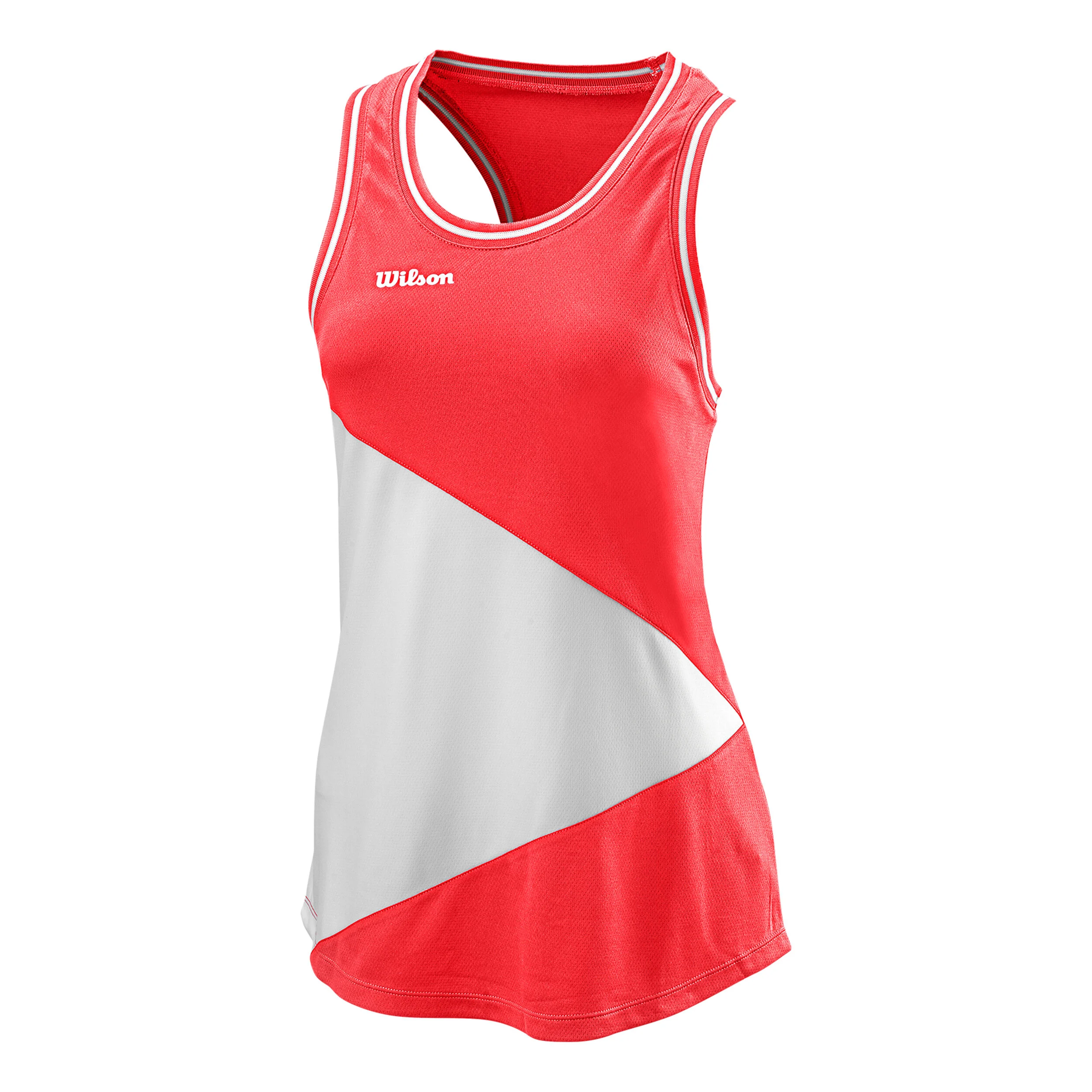 Team II Tank-Top Damen - Koralle, Weiß