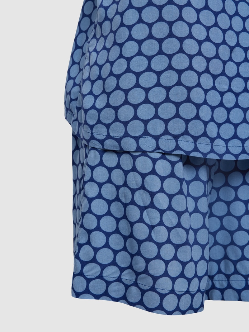 Pyjama mit Allover-Muster in marineblau