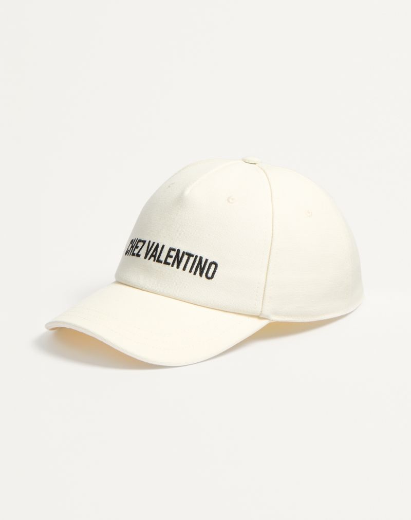 Boné de beisebol Chez Valentino em algodão com bordado