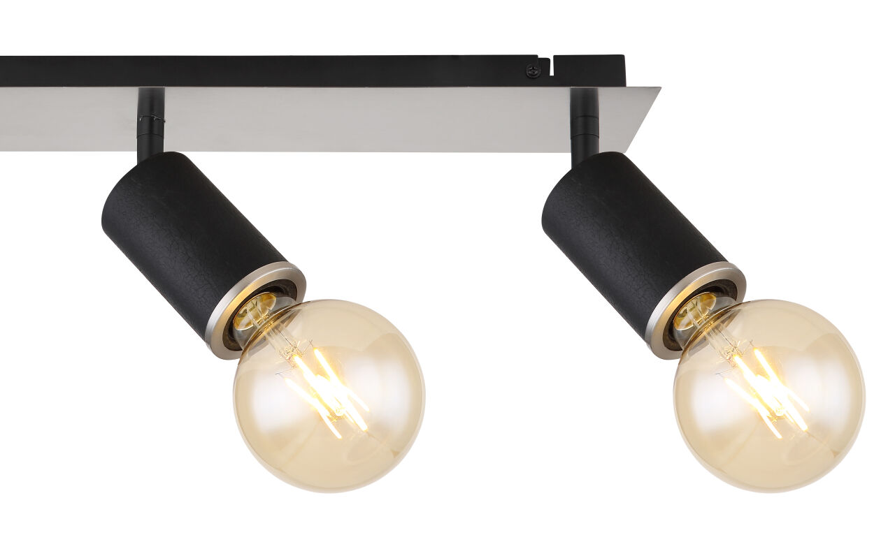 Globo Lighting - JOSEBA - Strahler Metall schwarz matt, 4x E27