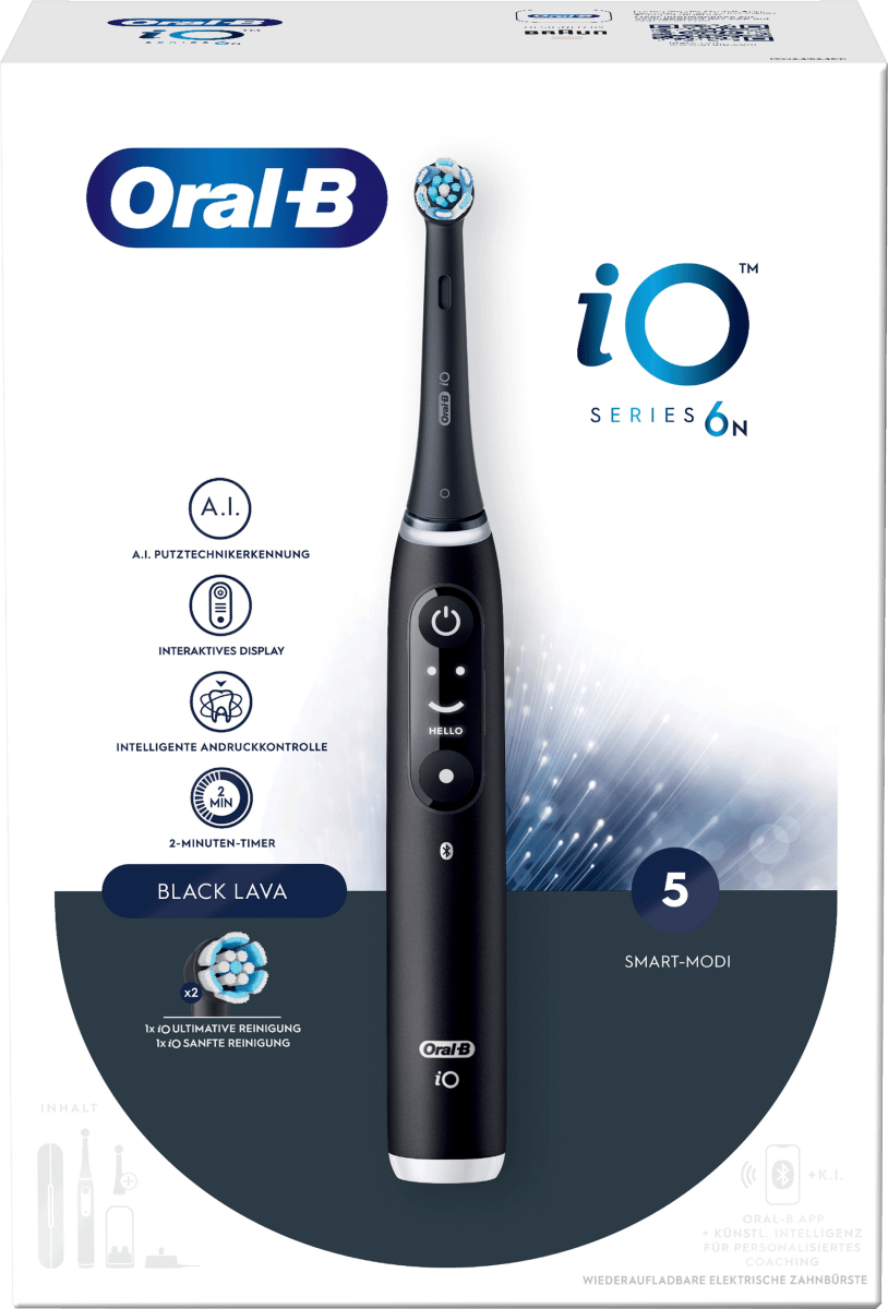 Elektrische Zahnbürste iO Series 6 Black Lava, 1 St
