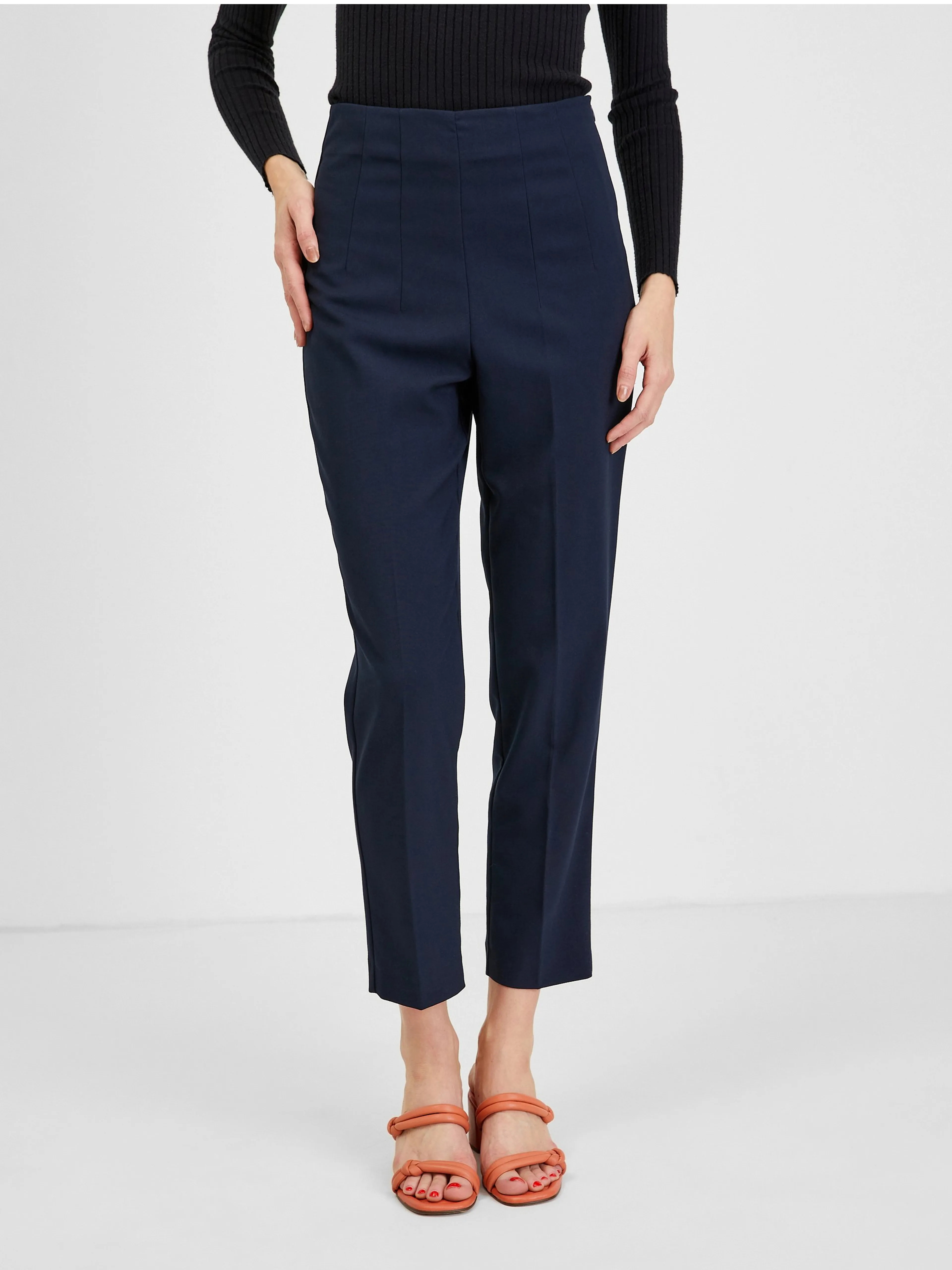 Dunkelblaue Damen-Crop-Hose ORSAY
