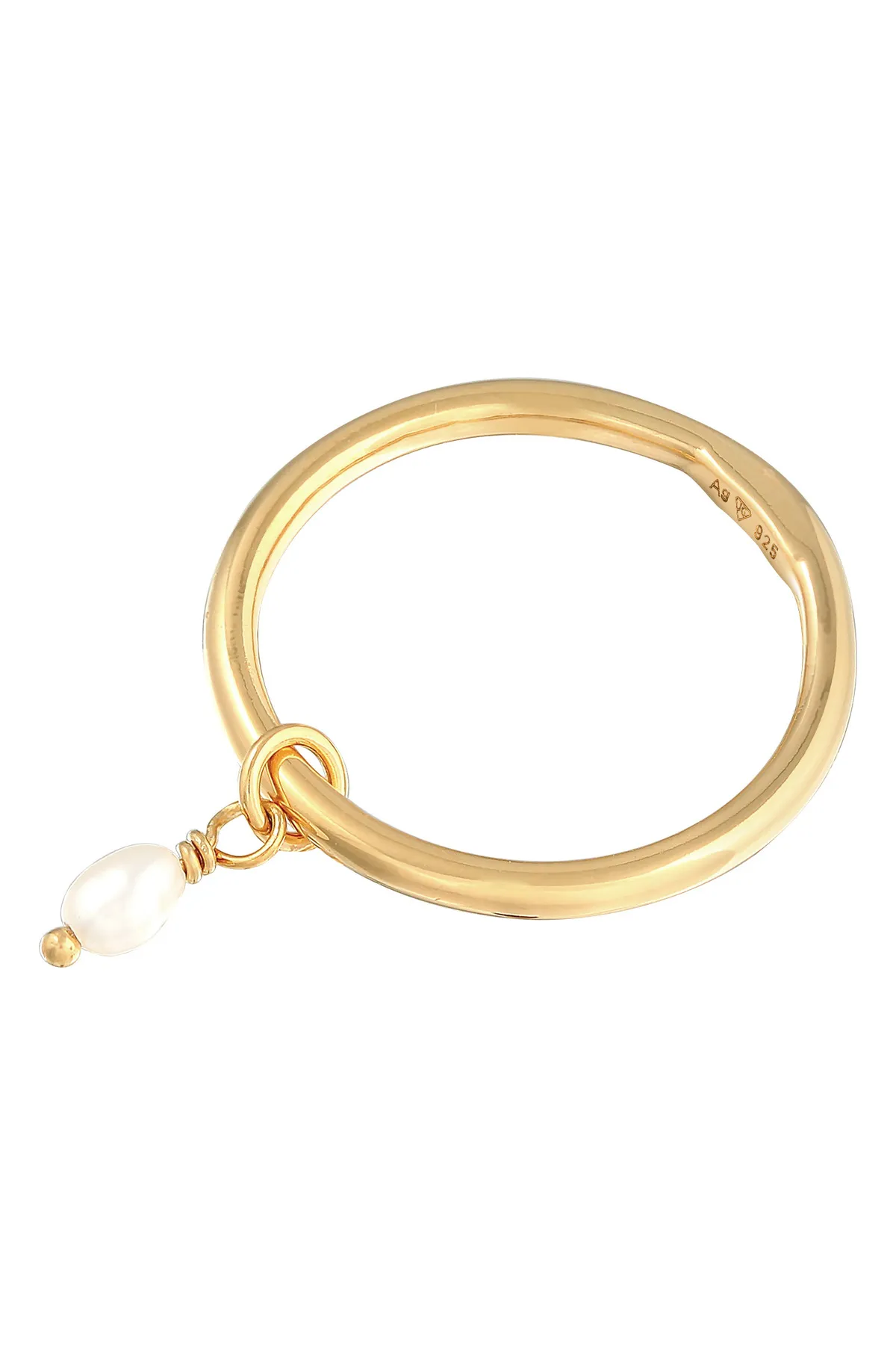 ELLI  Ring Bandring Stapelring Perle Basic 925 Ring