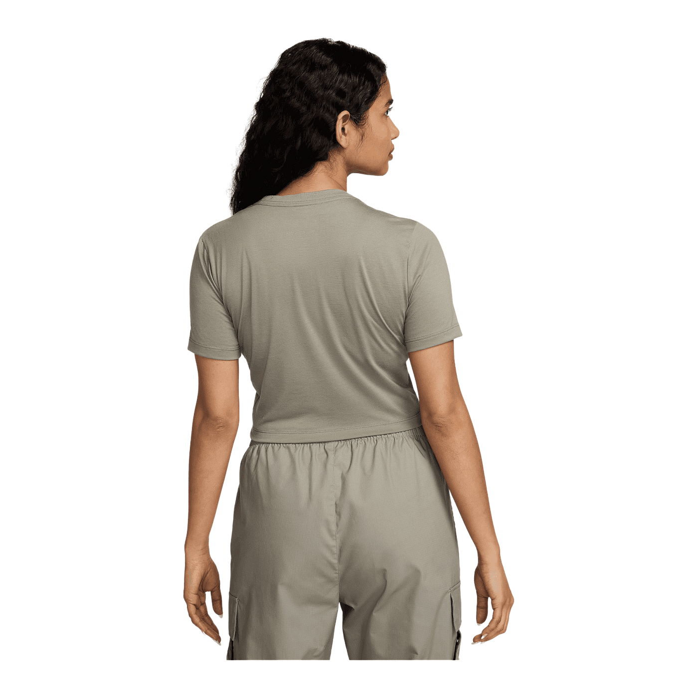 Nike Essential SLM Crop T-Shirt Damen Beige F320