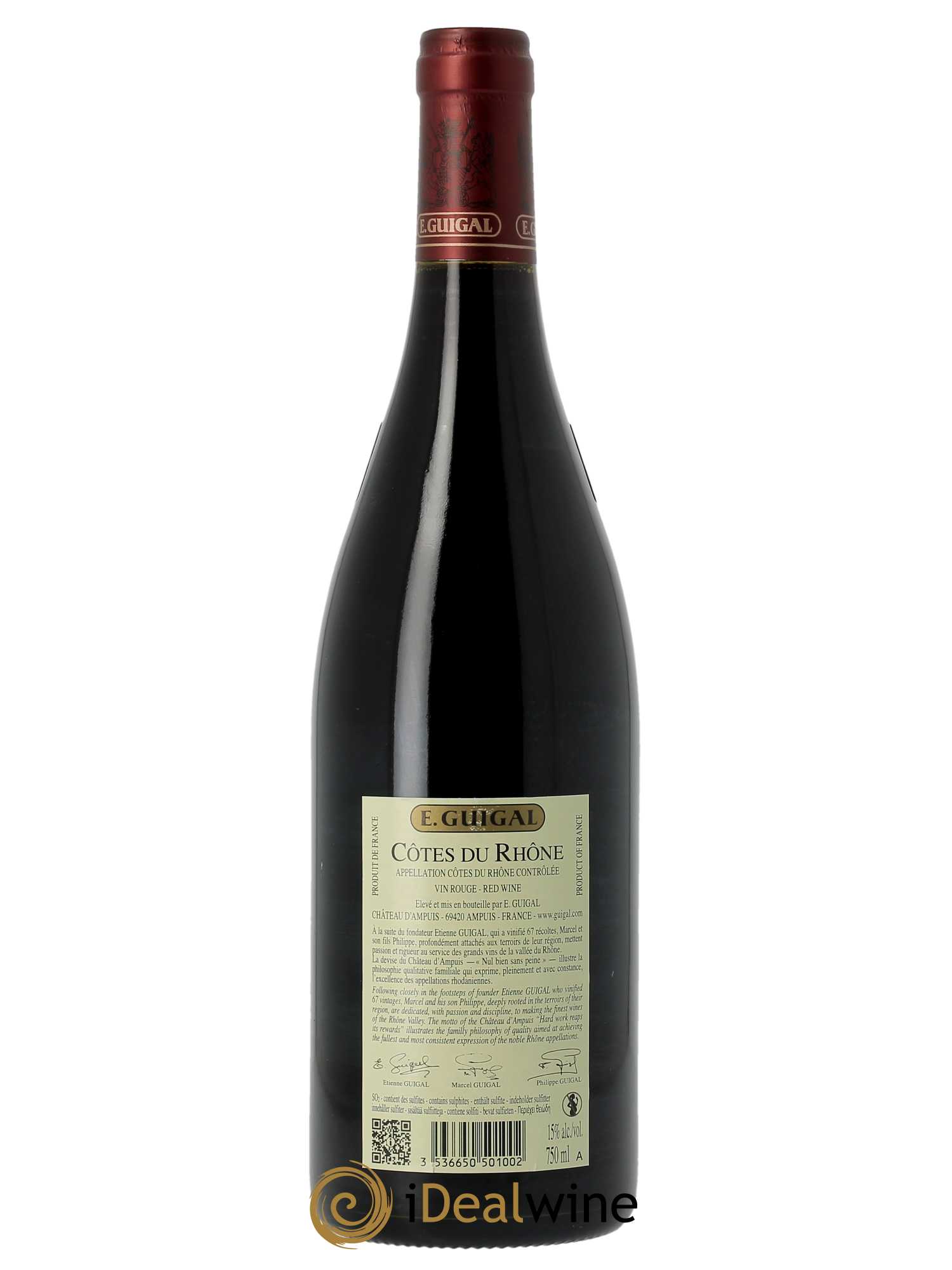 Côtes du Rhône Guigal  2020 - Lot de 1 Bouteille