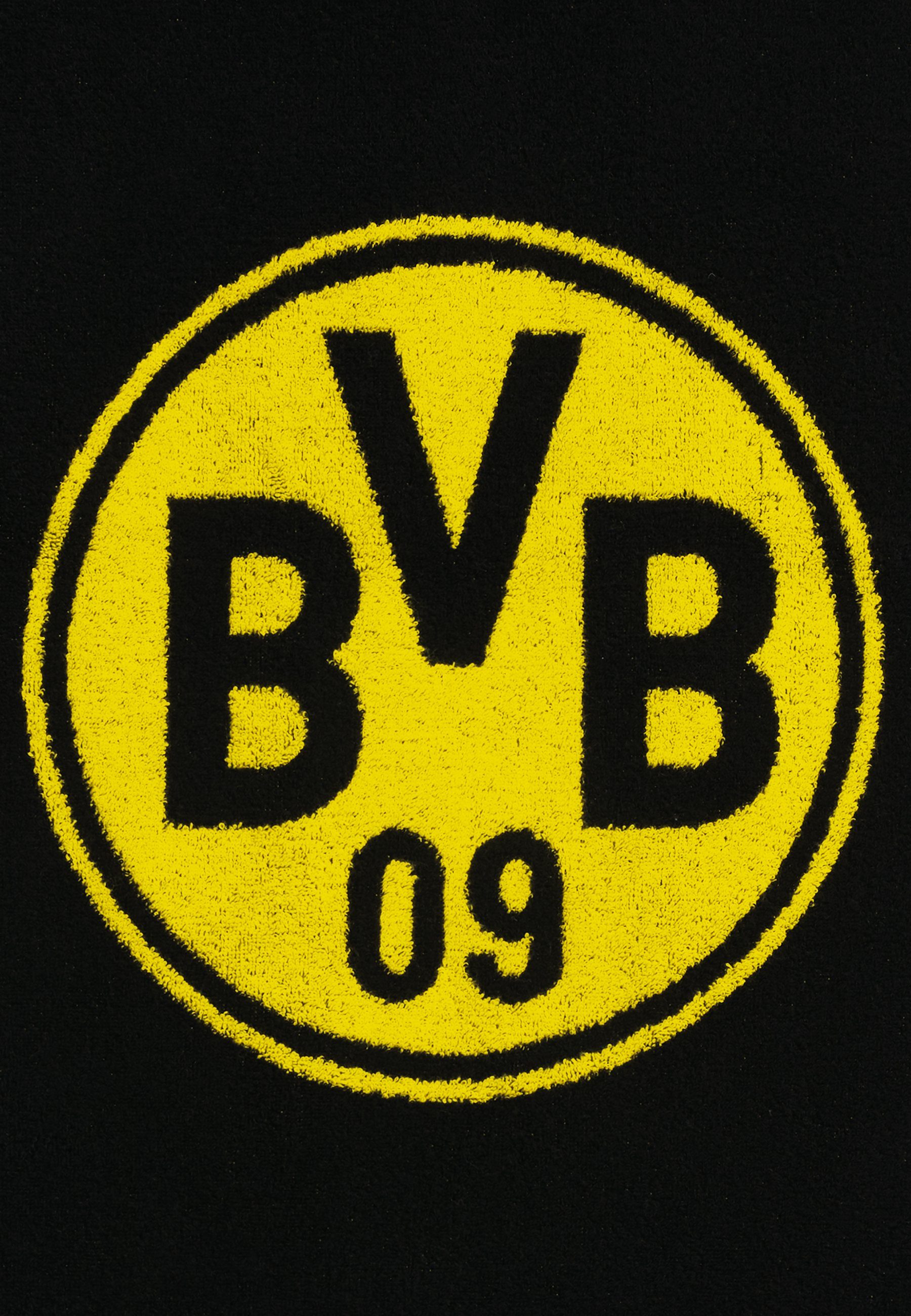 BVB Badetuch BVB-Badetuch Emblem 100x150 cm, Baumwolle (1-St), mit Schlaufe