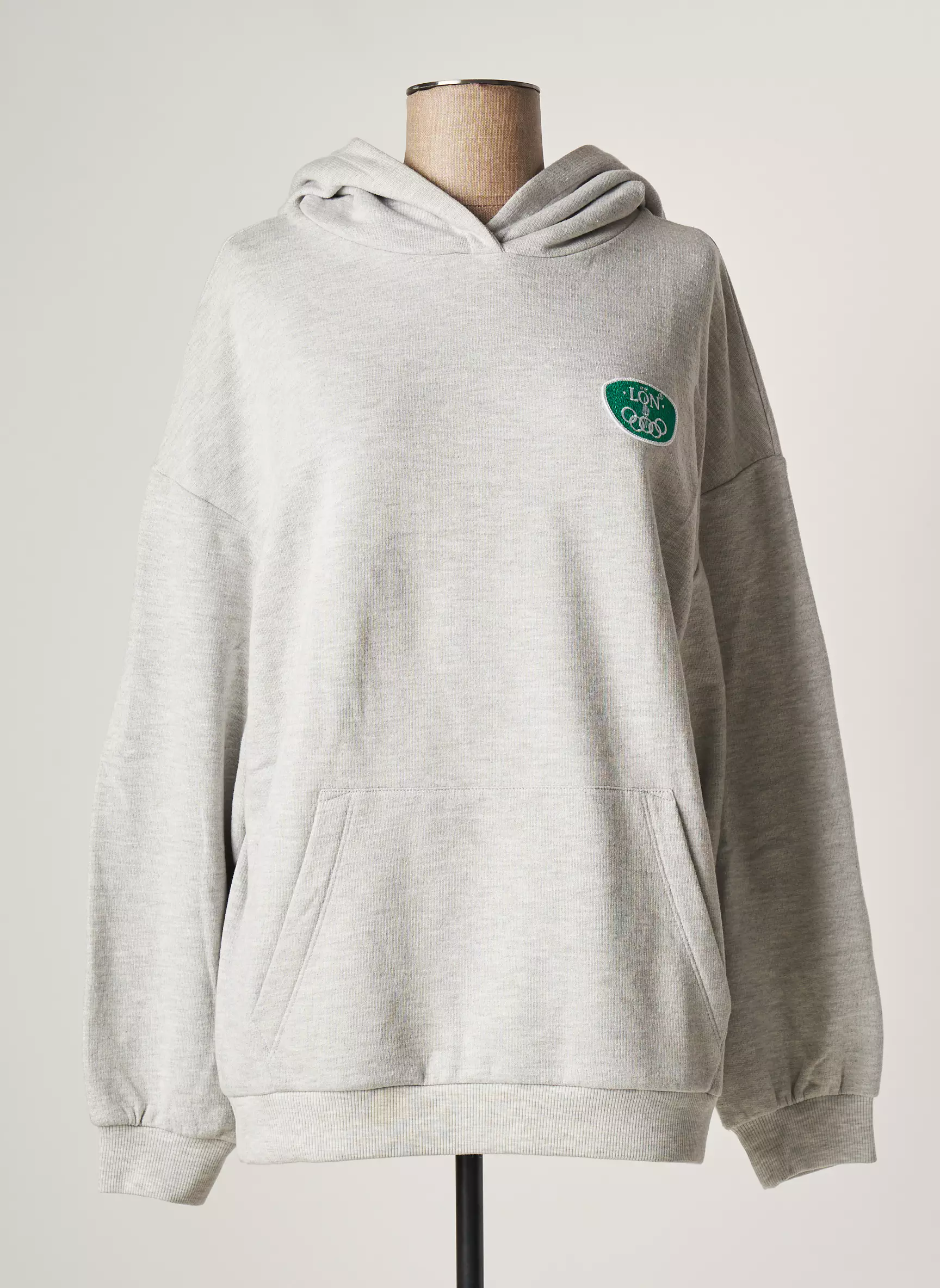 Margaux Lonnberg Sweat Capuche Femme couleur gris