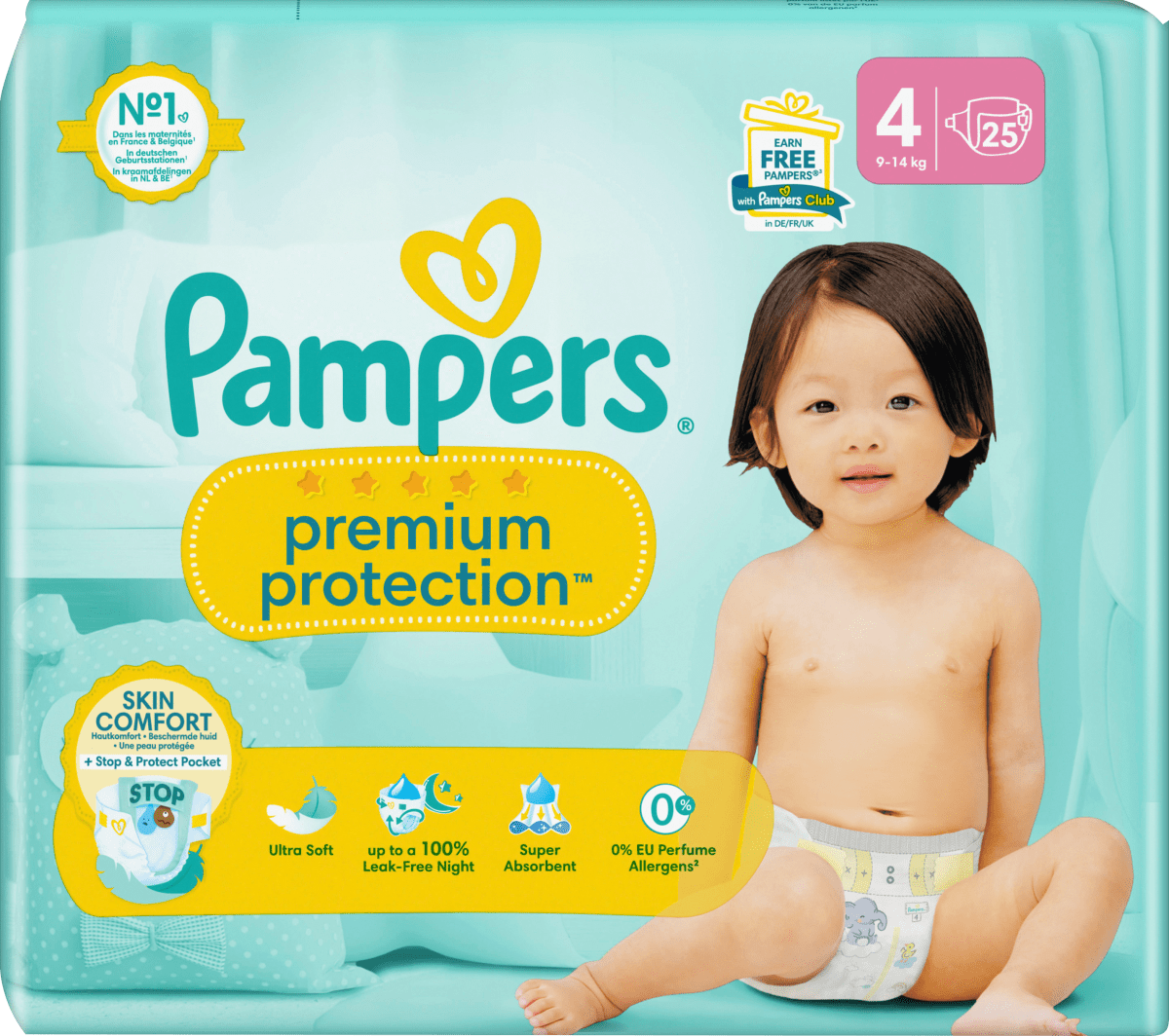 Windeln Premium Protection Gr. 4 Maxi (9-14 kg), 25 St
