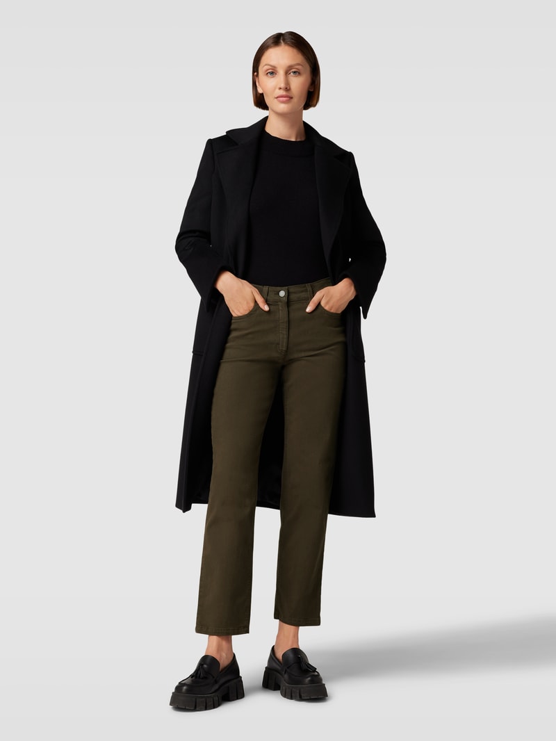Straight Fit Jeans im 5-Pocket-Design Modell 'Greta' in olivgrün