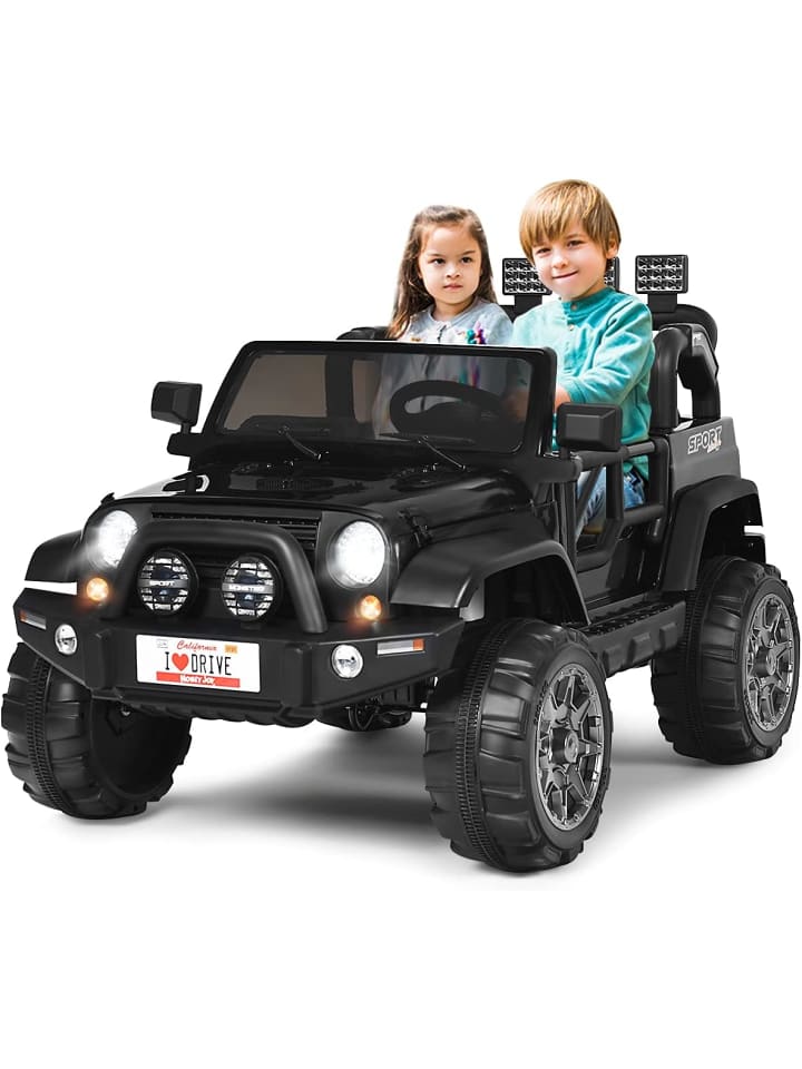 COSTWAY 12V Elektroauto 2 Sitzer in Schwarz günstig kaufen 120 x 80 cm