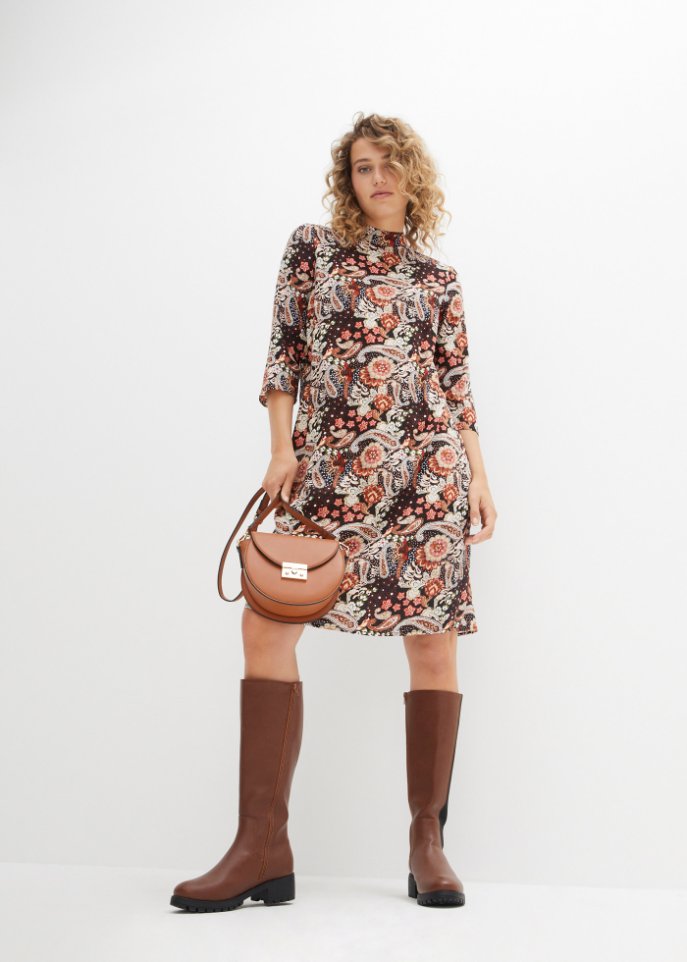 Midikleid mit Paisleymuster in A-Linie