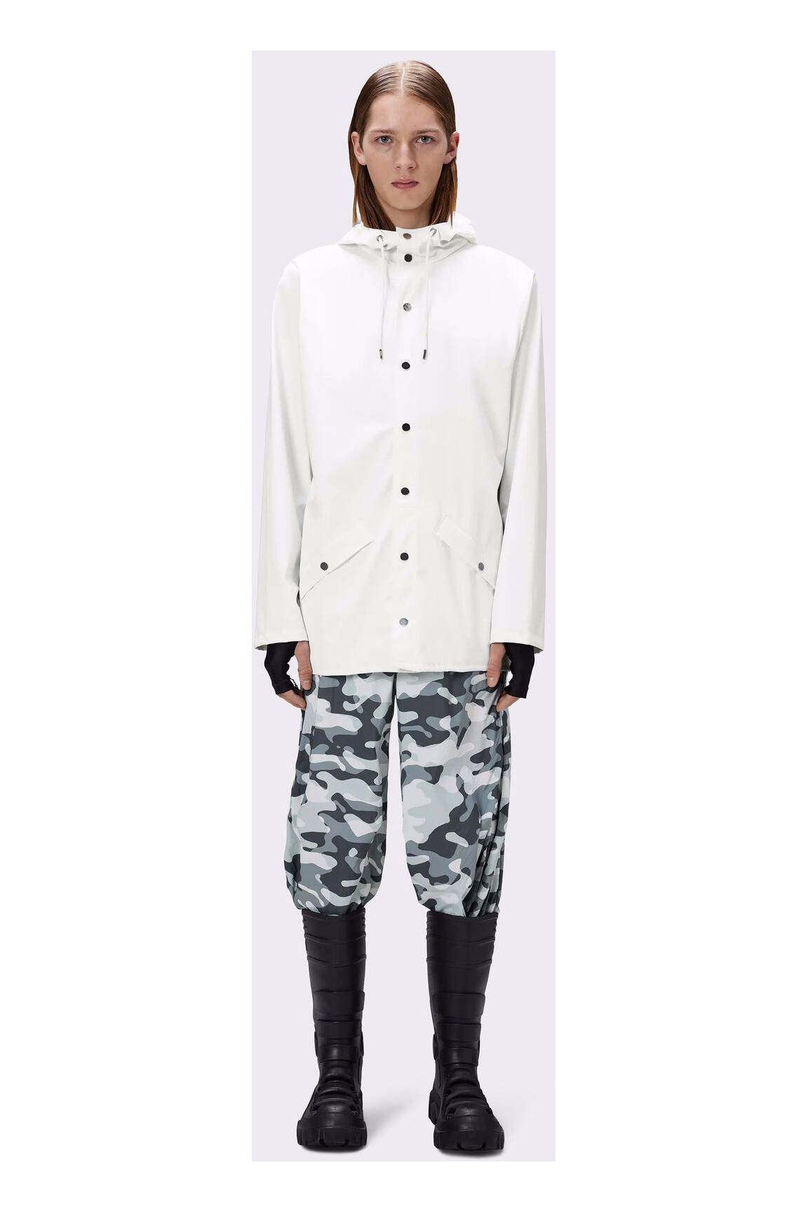 Rains Impermeables Trenchs Unisexe couleur blanc