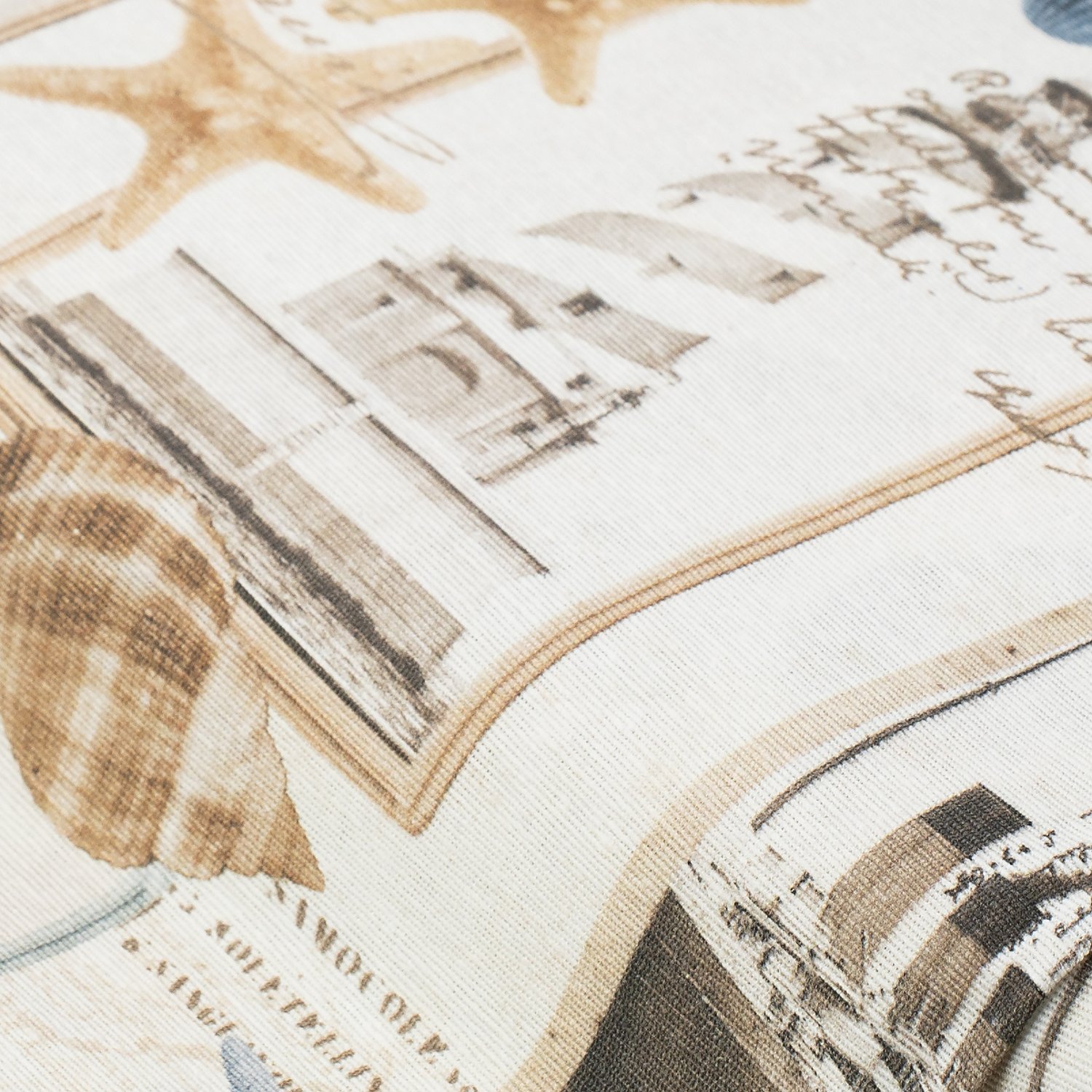 Maritimer Dekostoff Leuchtturm 
