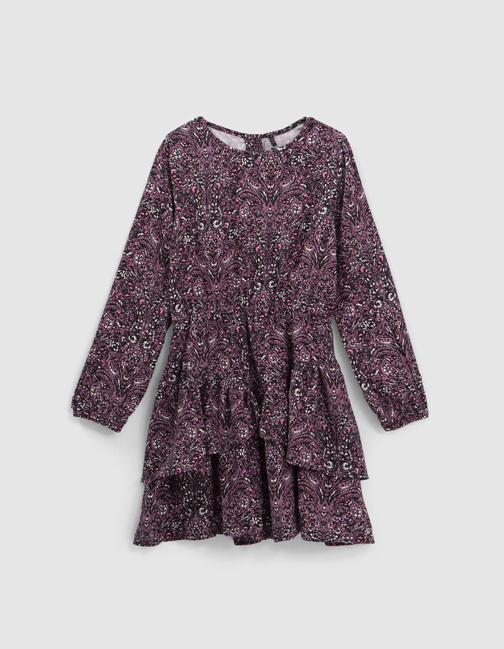 Robe rose LENZING™ ECOVERO™ imprimé cachemire fille