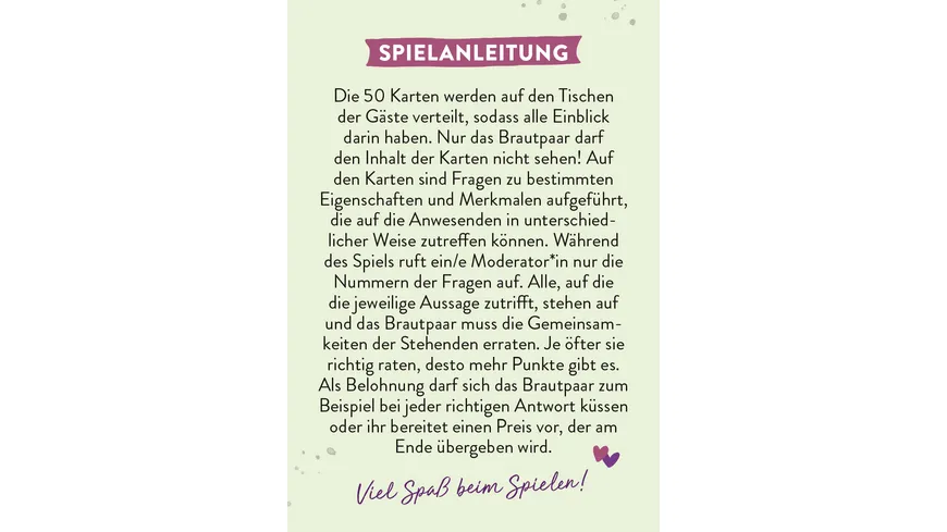 Wie gut kennt ihr eure Gäste? Das Partyspiel für die Hochzeit