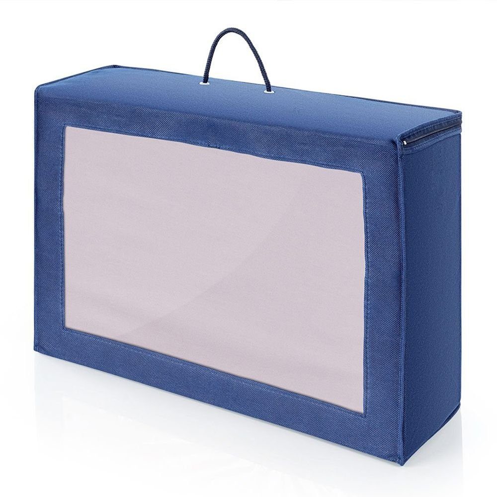 Hauck Baby-Reisebett Dream'n Play Plus - Navy, Baby Kinder Reisebett mit Matratze, 2 Spannbettlaken & Insektenschutz