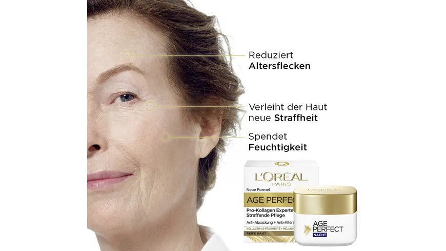 L'Oréal Paris Age Perfect Pro-Kollagen Experte Gesichtspflegeset mit Tages- & Nachtcreme 100 ml
