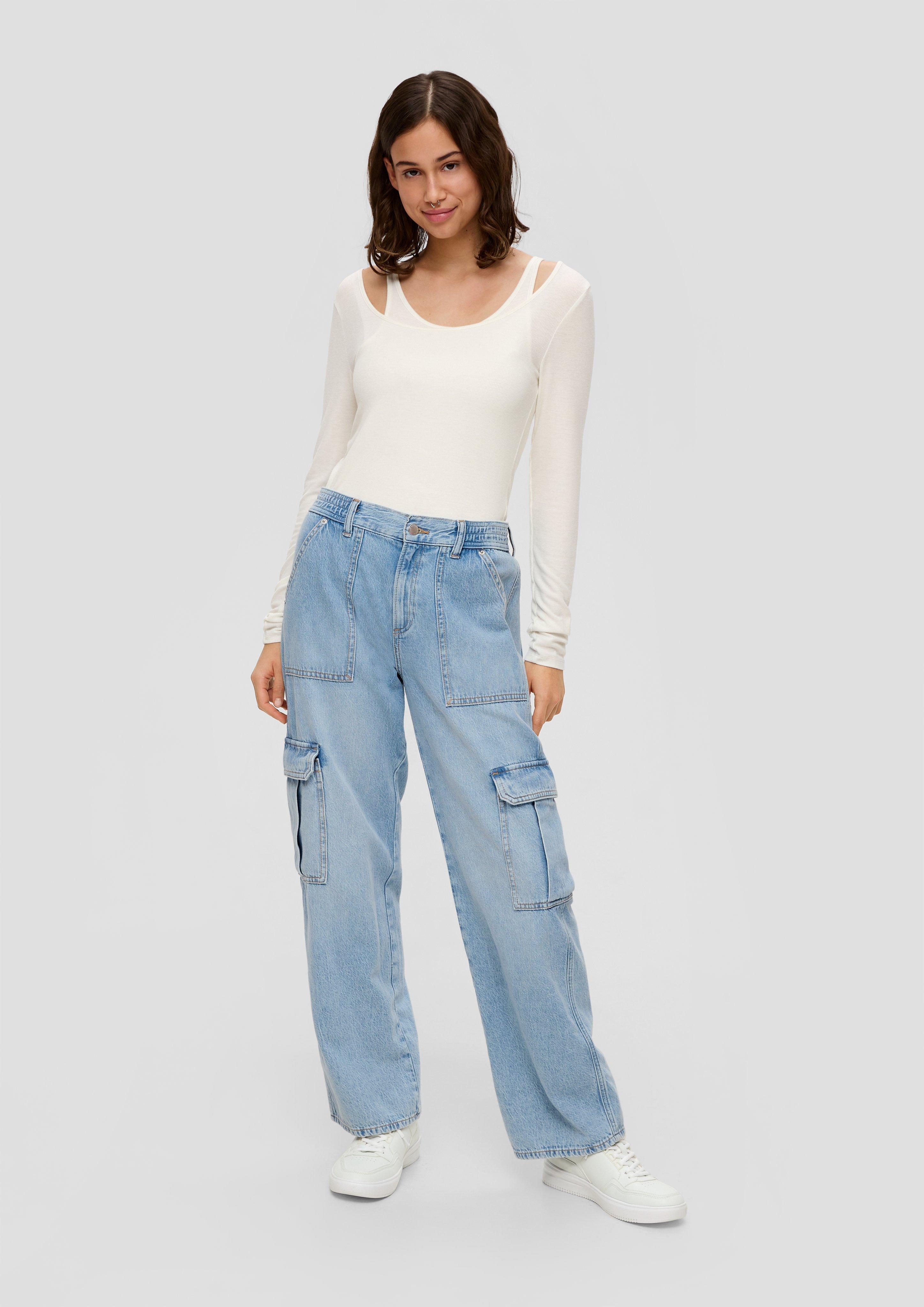 Jeans / Slim Fit / Mid Rise / Wide Leg / Cargo Style  2140612-54Y3