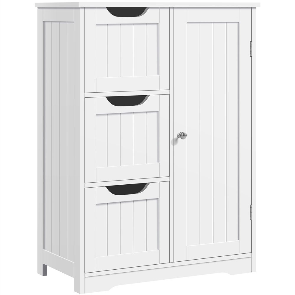 Yaheetech Badkommode, Badezimmerschrank Unterschrank mit 3 Schubladen & 1 Tür