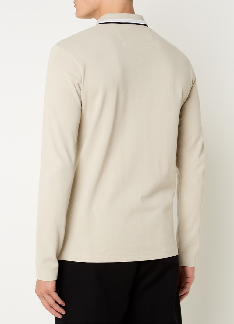 Polo HUGO BOSS Plisy de corte regular em algodão piqué com logotipo.