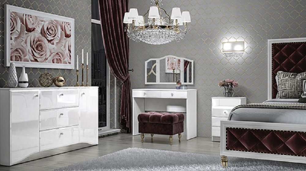 Feldmann-Wohnen Wohnzimmer-Set GLAMOUR, (Set), 1 Vitrine + 1 Sideboard + 1 Lowboard