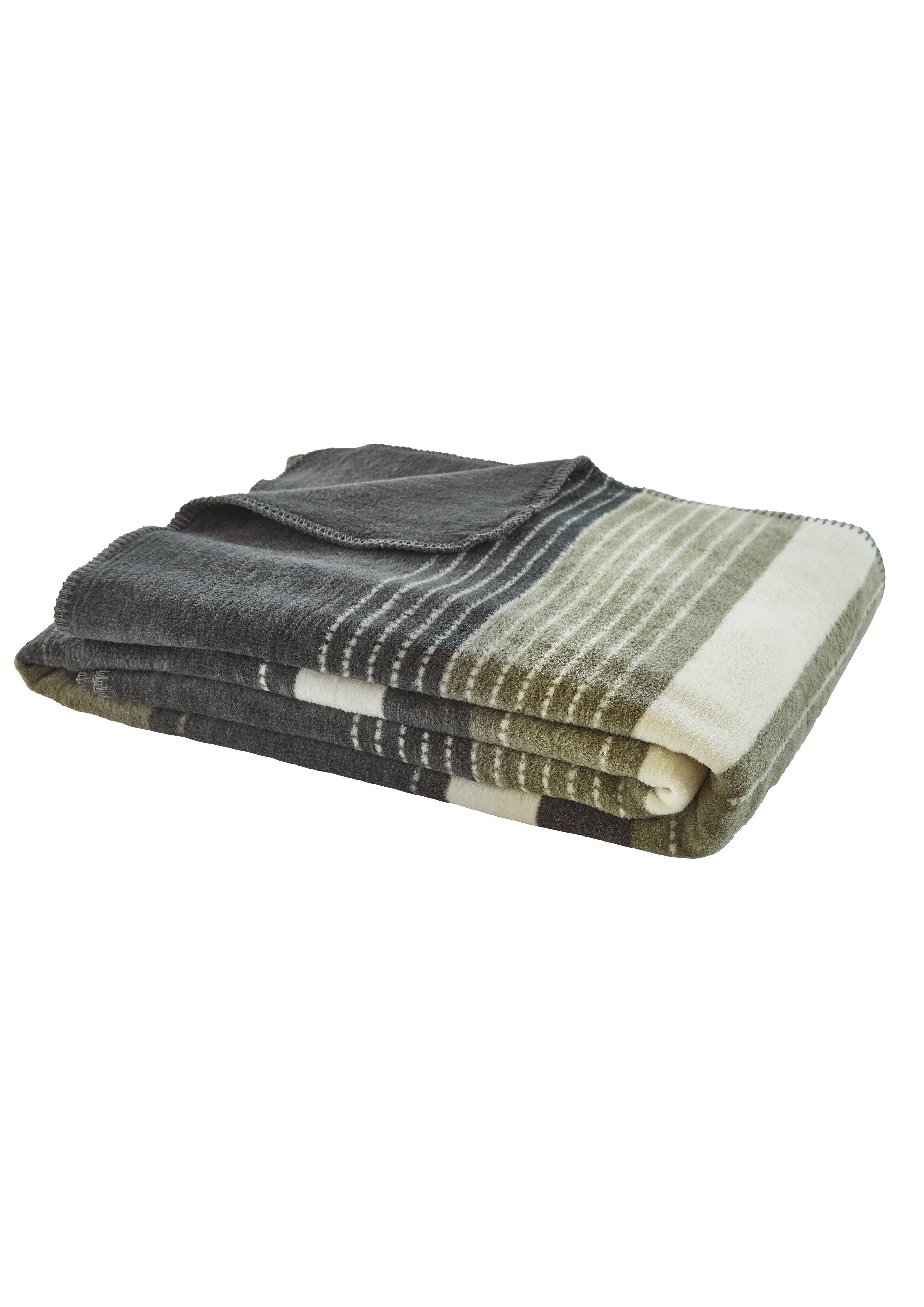 Gestreifte Decke aus Baumwollmix  6008770-780